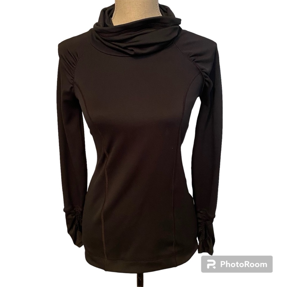 CALIA CARRIE UNDERWOOD TOP BLACK STRETCH TURTLENECK LONG SLEEVE Fits XS